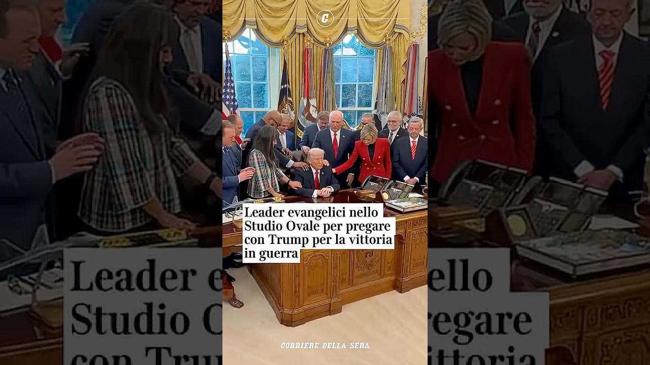 Leader evangelici nello Studio Ovale per pregare con Trump per la vittoria in guerra #shorts #news