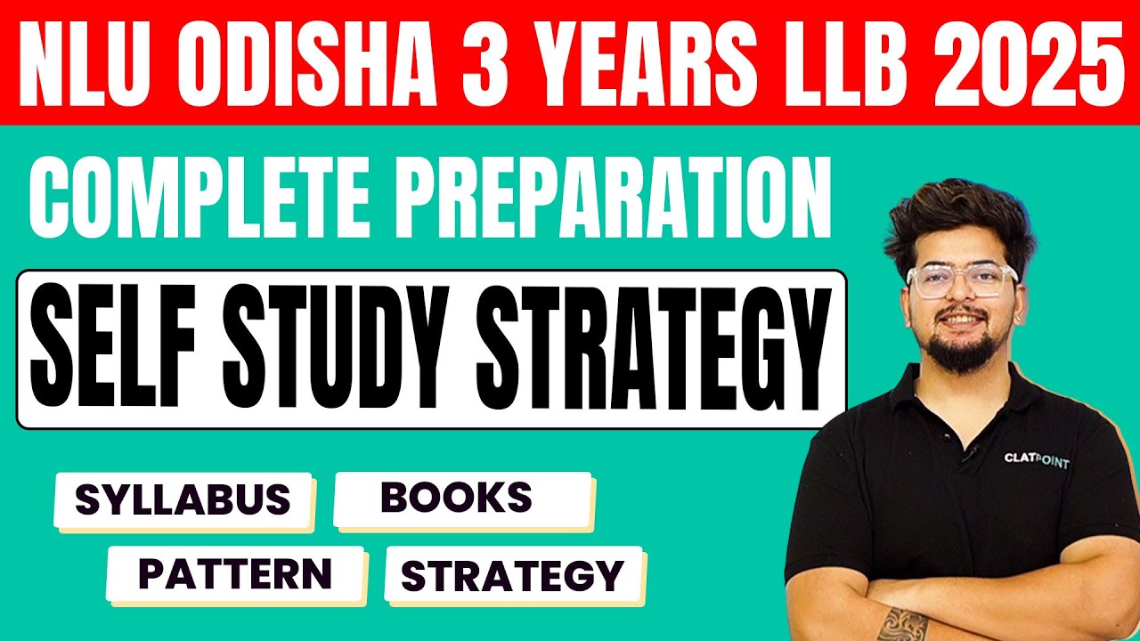 How to prepare for NLU Odisha 3 years LLB 2025 Entrance Exam Syllabus, Books, Pattern, NLUO 3Yearlaw