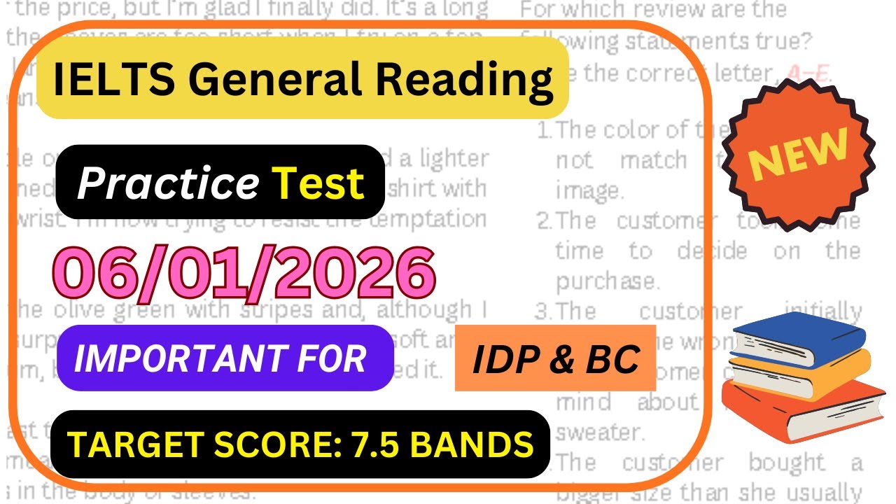 IELTS reading practice test 2026 with answers general training