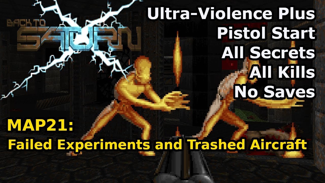 Doom II: BTSX E1 - MAP21: Failed Experiments and Trashed Aircraft (Ultra-Violence Plus 100%)