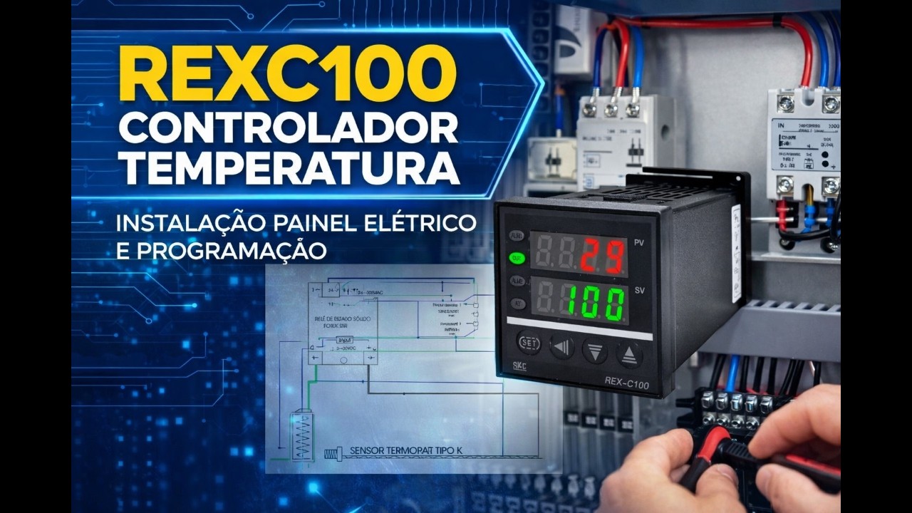 rexc100 controlador temperatura instalação painel eletrico e programação