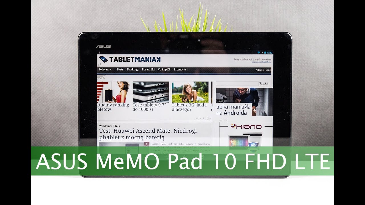 Wideo test i recenzja tabletu ASUS MeMO Pad FHD 10 LTE | techManiaK.pl
