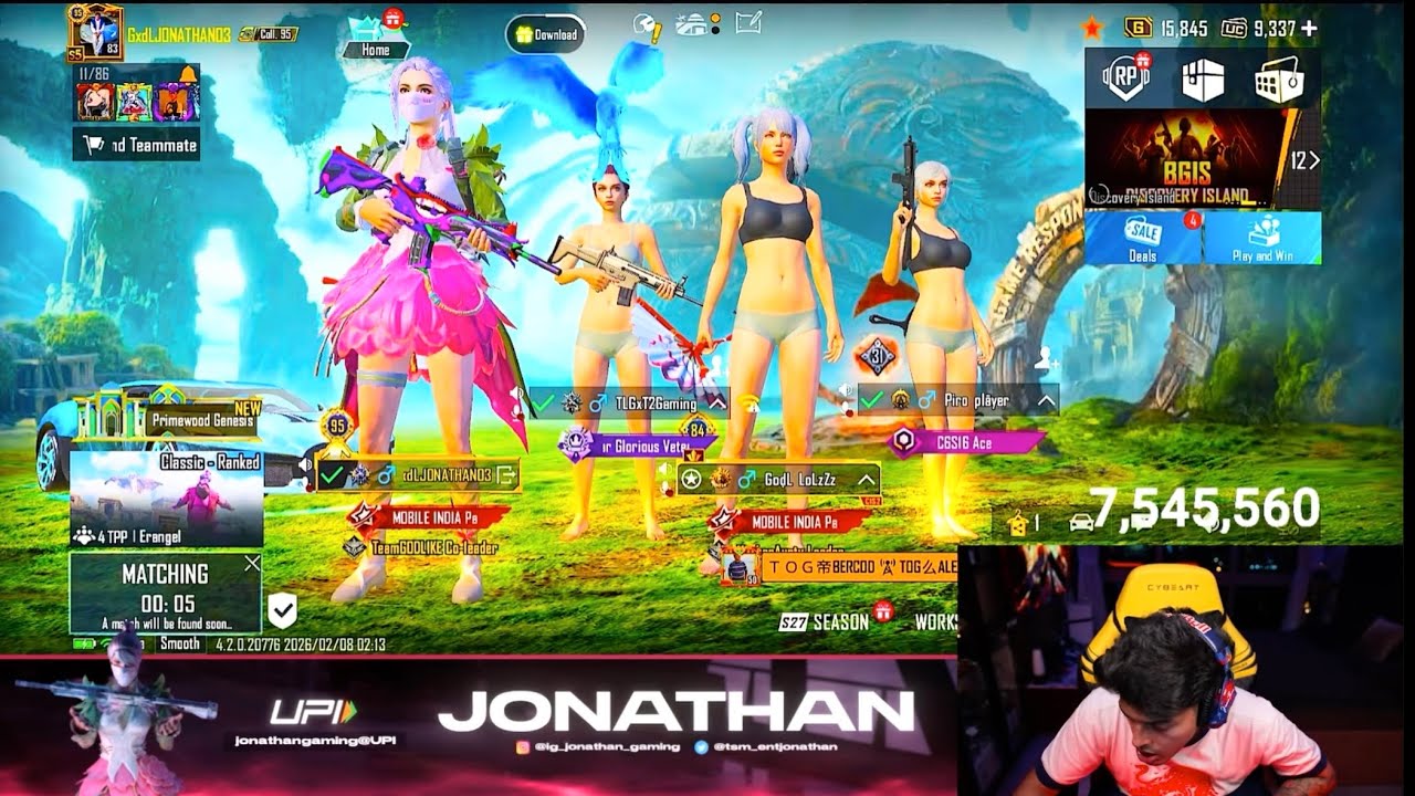 Jonathan gaming solo 17 kill || BGIS GRIND || @JONATHANGAMINGYT  @LoLzZzGaming  @GodLGoDz11 