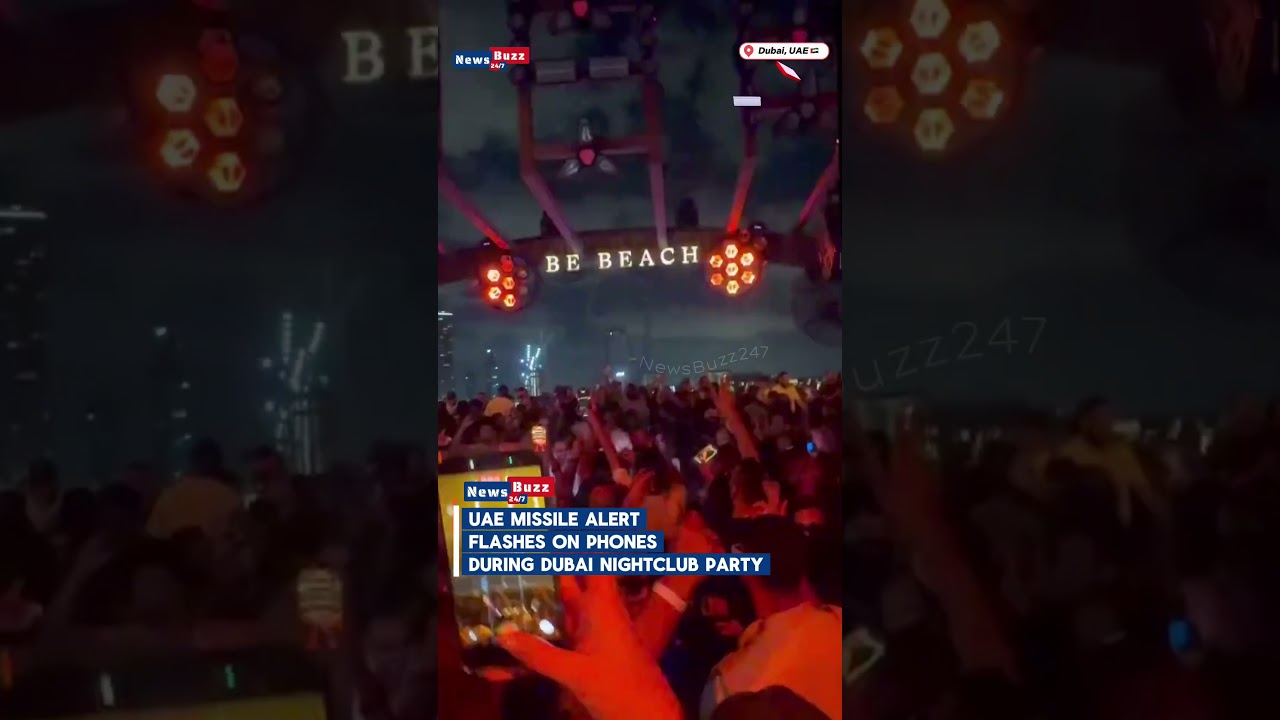 UAE Missile Alert Flashes on Phones During Dubai Nightclub Party &mdash; Celebrations Continue Unfazed