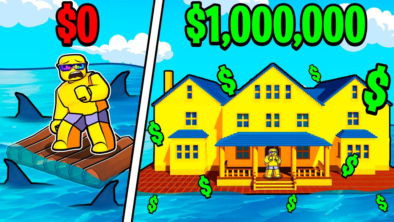 $0 - $1B in BUILD A RAFT ROBLOX