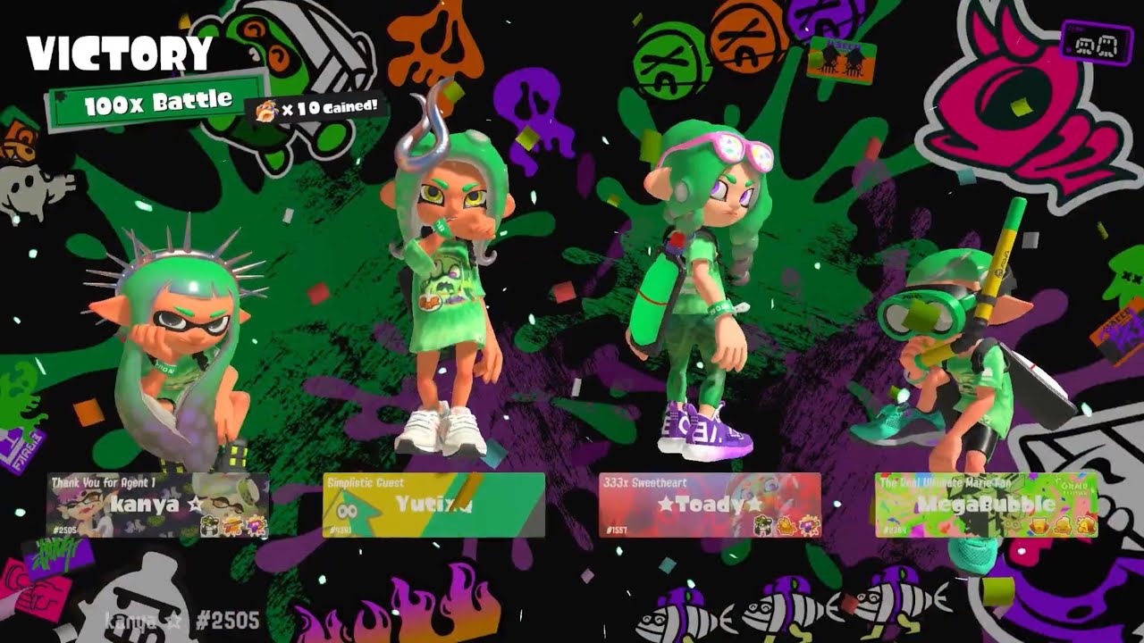 Splatoween 2025 Team Zombie 100x win ft. @yutixq @Toady_nintendo & @MegaBubble