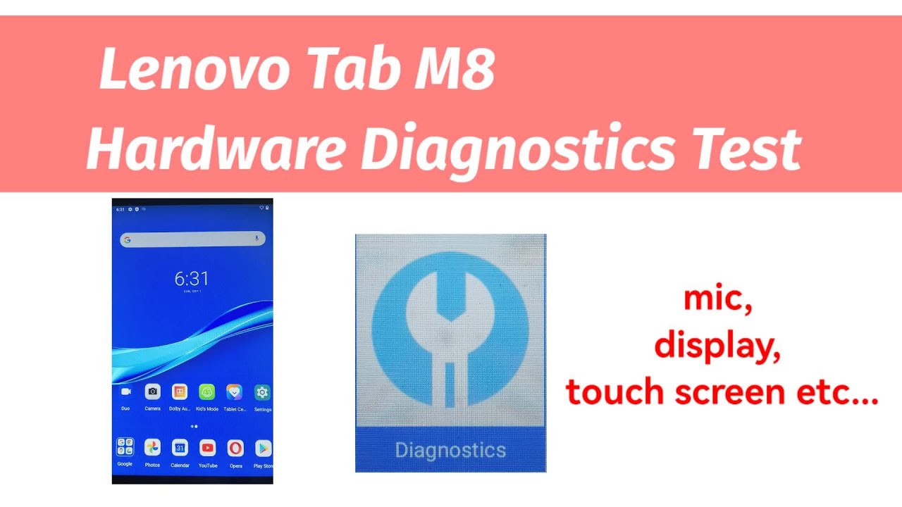Lenovo tab M8 test mode