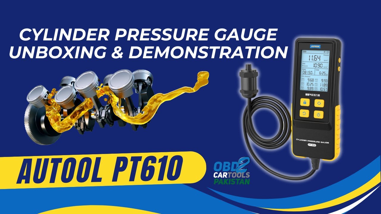 Autool PT160 Cylinder Pressure Guage Unboxing & Demonstration | OBD2CARTOOLS PAKISTAN