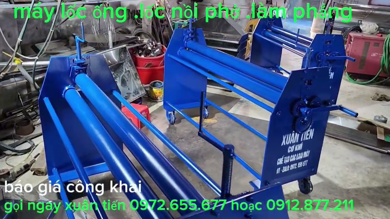 máy lốc làm phẳng uốn tròn tôn inox xuân tiến