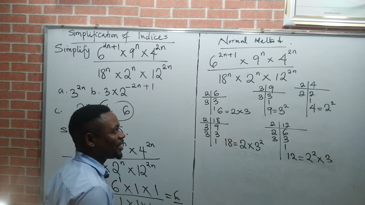 Indices Simplified using TRICKS and Normal method