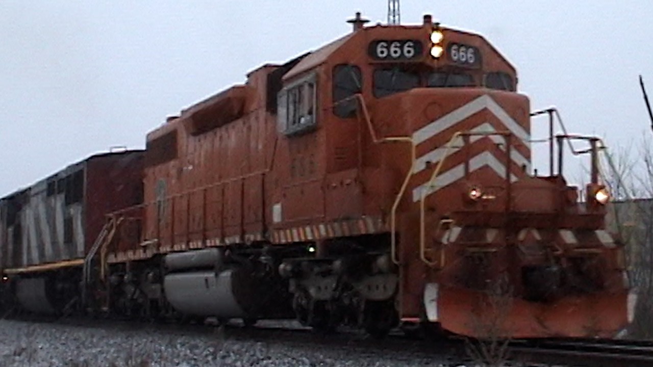 CN Waukesha and CP Watertown Subdivisions at Duplainville, WI 1/5/2011 Part 2, EJ&E SD38-2 Leader!