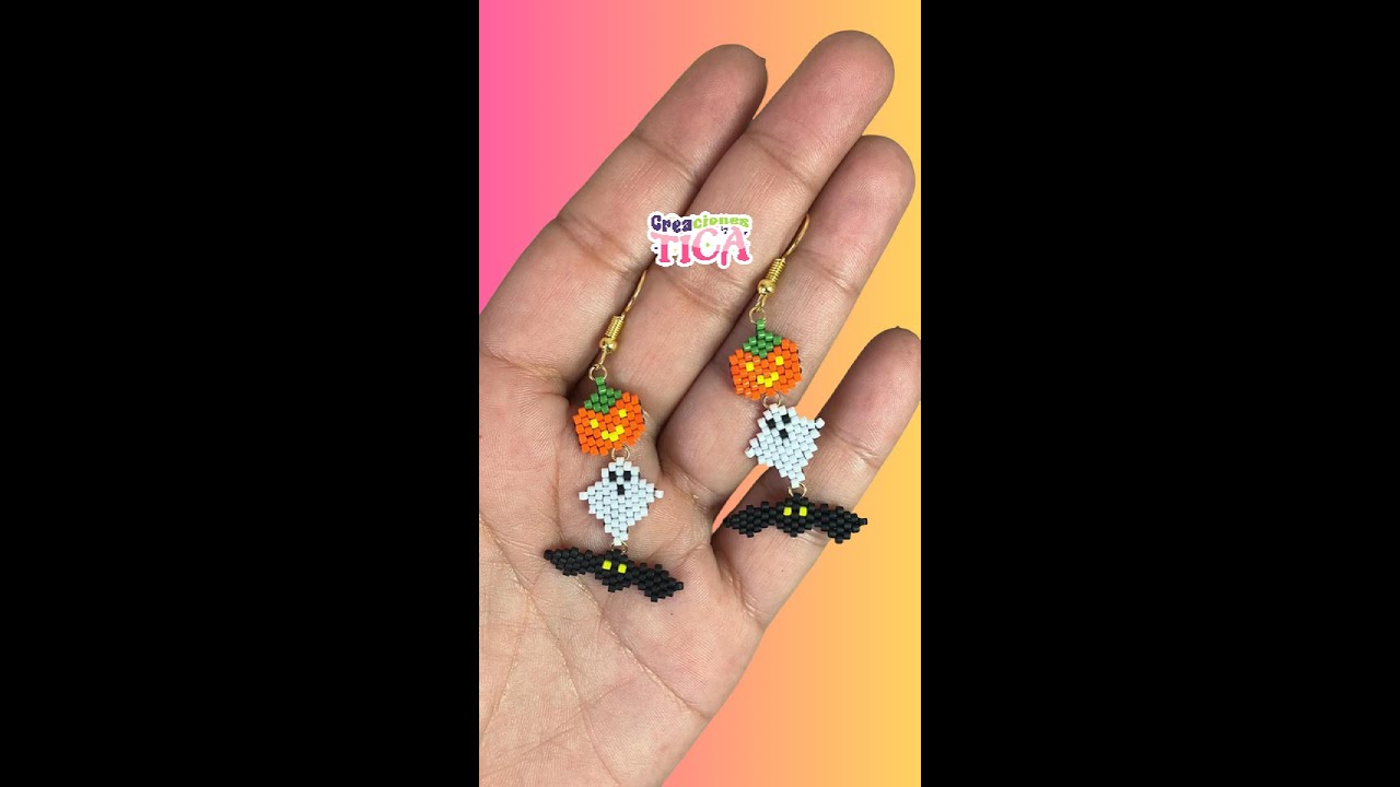 Aretes Halloween / Miyuki / Brick Stitch
