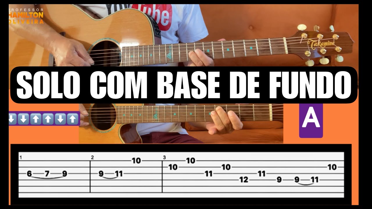 Solo Mississippi com Base de Fundo para Você Praticar, Tablatura, Ritmo, Acordes - Hamilton Oliveira