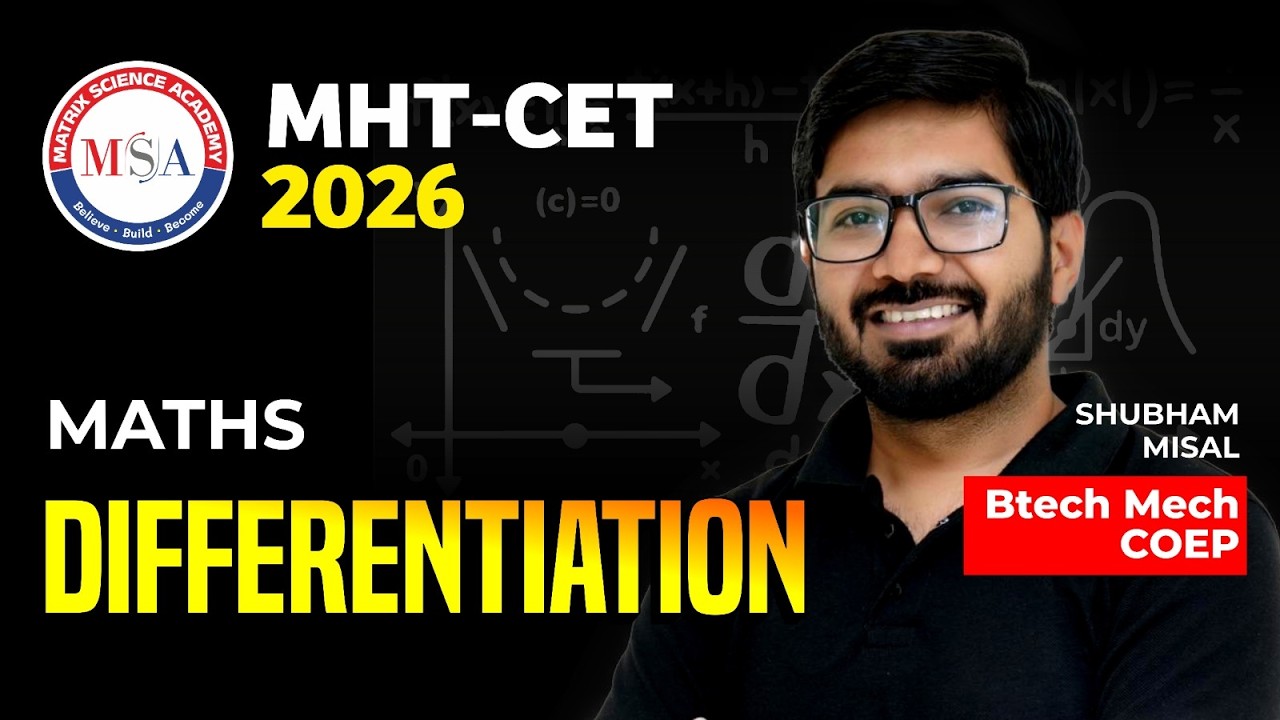 Differentiation One Shot Revision | MHT CET 2026 | Complete Chapter | SHUBHAM MISAL SIR