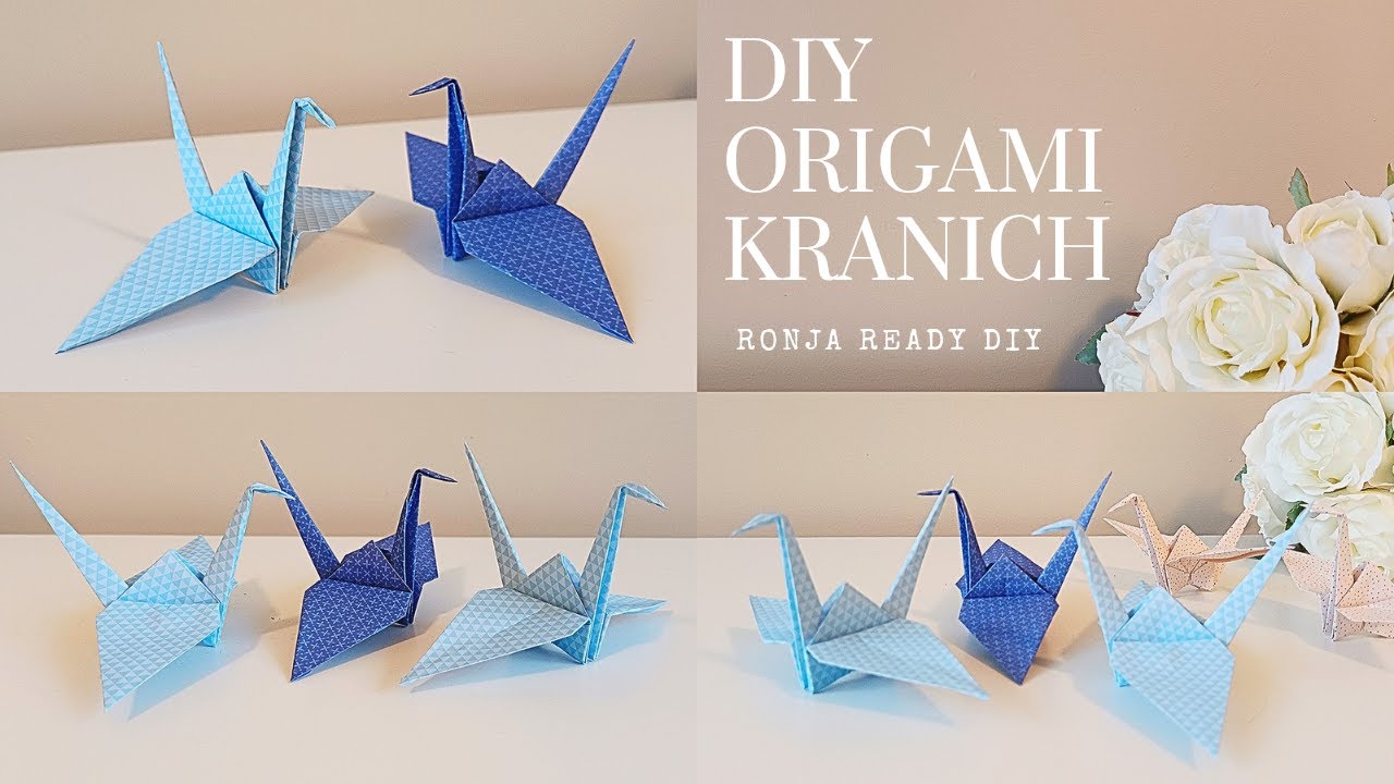 Den berühmten Origami Kranich falten | Einfache Anleitung | Origami Kraniche als DIY Glücksbringer