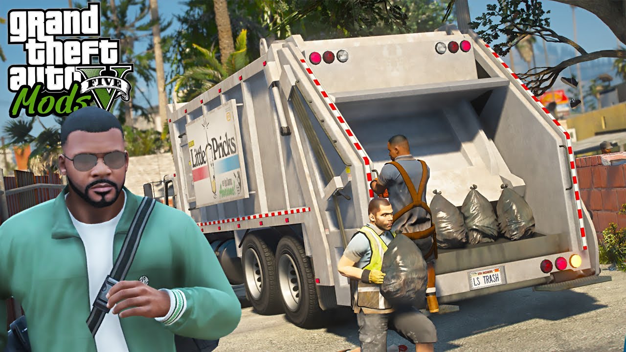 VIREI MOTORISTA DO CAMINHÃO DE LIXO! - Mods GTA V