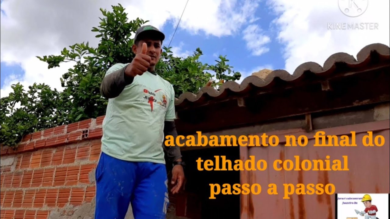 acabamento no final do telhado colonial passo a passo