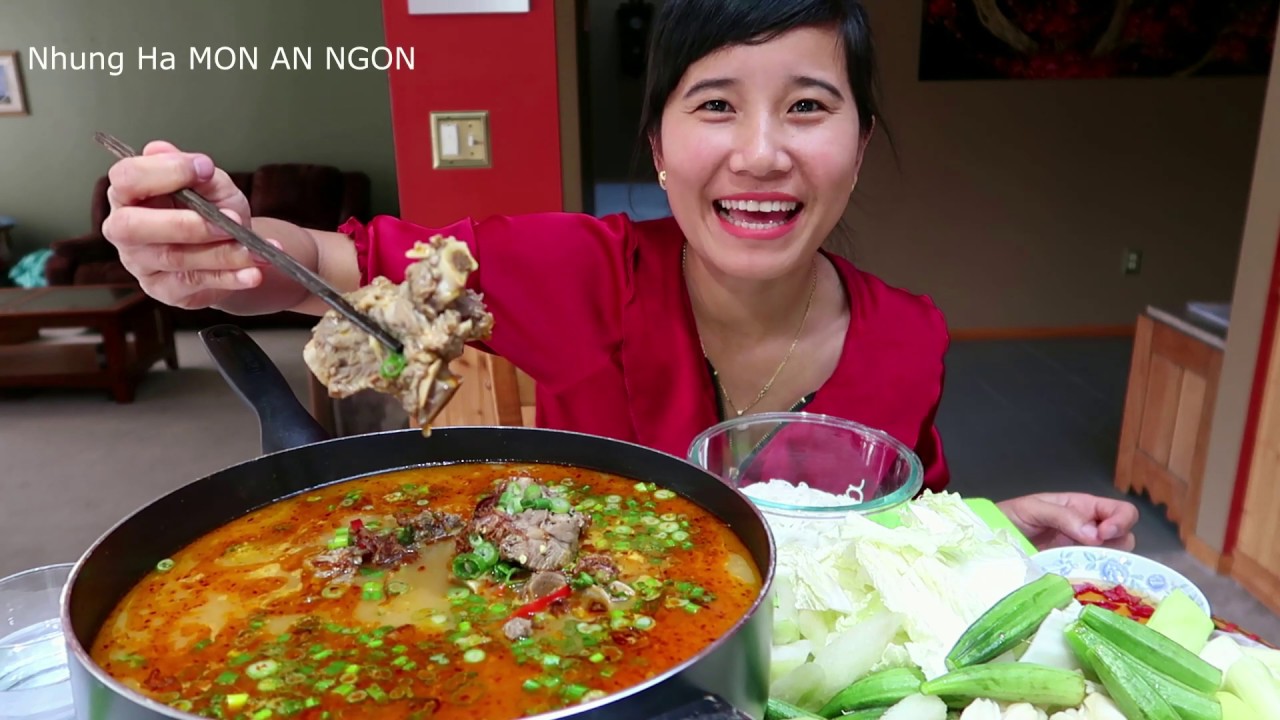ĂN LẨU SƯỜN BÒ CAY THƠM NGON NGẤT NGÂY