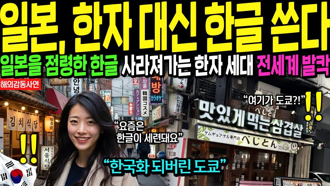[해외감동사연] 도쿄에서 한자가 사라지고 있다, 일본 젊은 세대가 한글을 선택한 진짜 이유