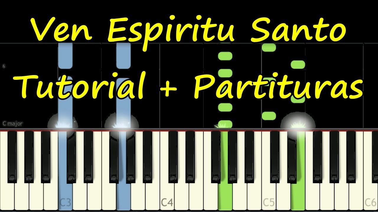 VEN ESPIRITU SANTO - BARAK - Piano Tutorial Cover Facil + Partitura PDF Sheet Music Easy Midi