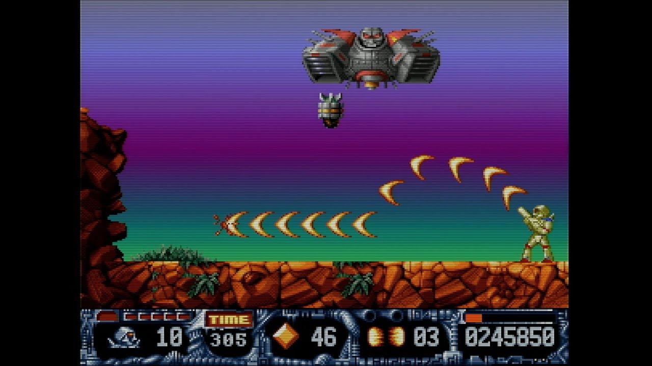 Turrican 2 AGA, Hard Mode, Amiga, A1200 (Original Secrets), 1cc Longplay, 50Hz, Points 4.685.700