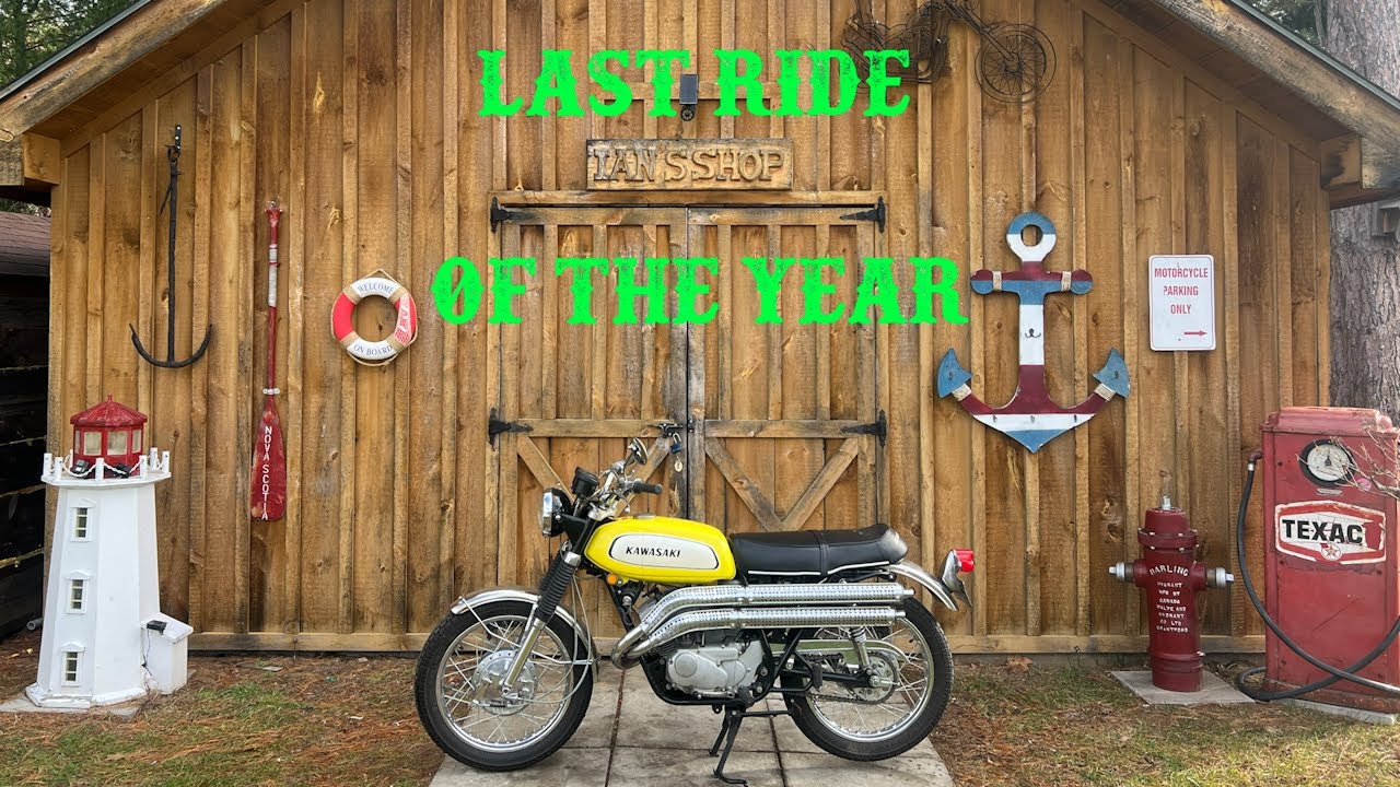 Last ride of the year: Kawasaki A7ss and an Ariel 350