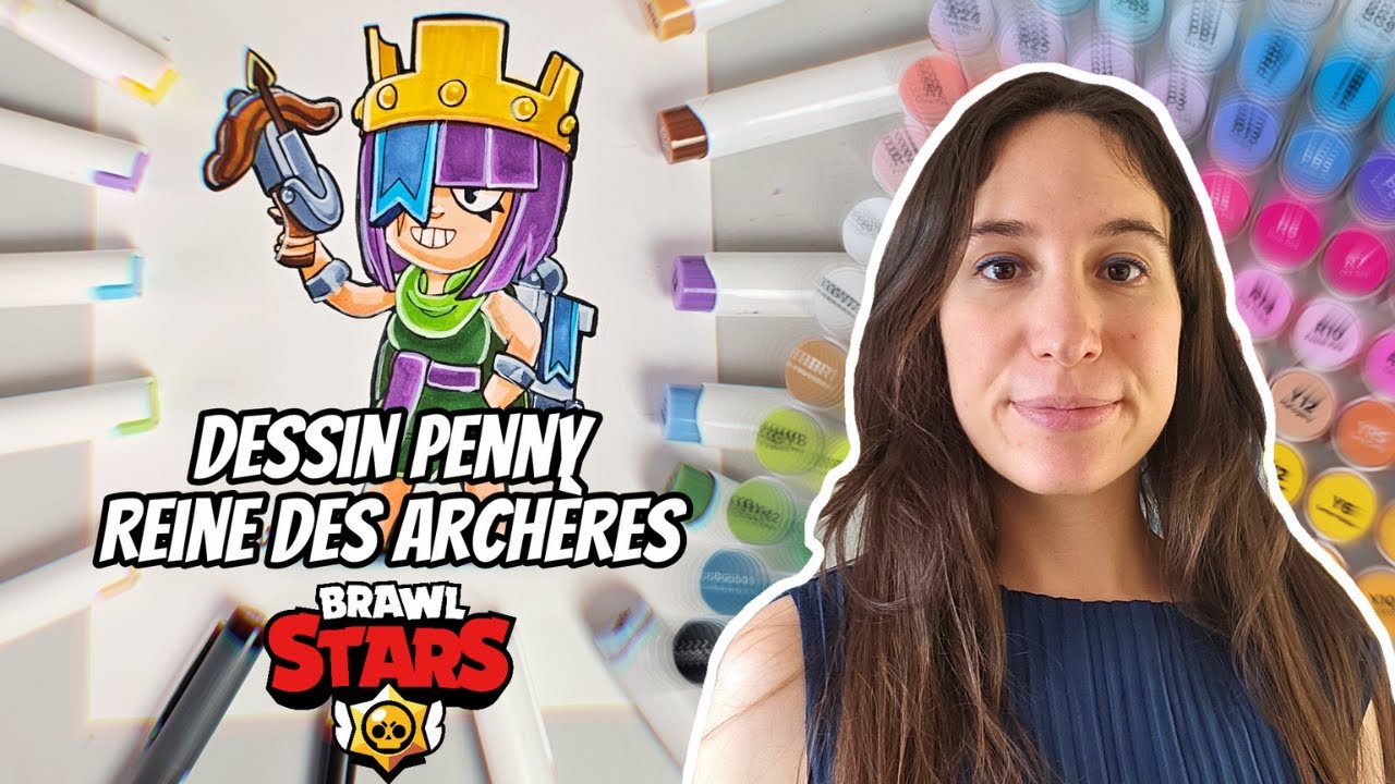 Brawl Stars - Dessiner le nouveau SKIN de PENNY Reine des Arch&egrave;res !