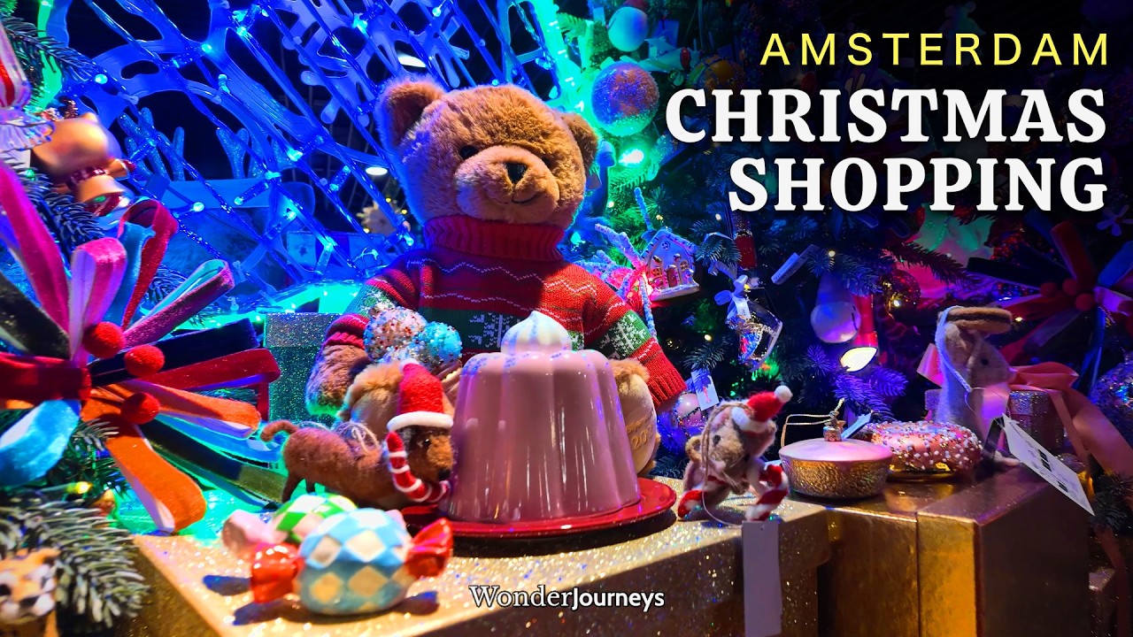 Амстердам готовится к Рождеству 🎄 Покупки в универмаге Bijenkorf 🎅