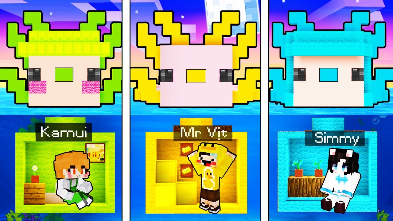 Mr Vịt XÂY NHÀ trong BÉ KỲ GIÔNG tặng Kamui và Simmy Minecraft !
