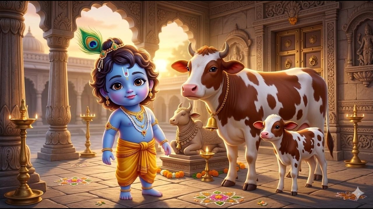 Little Krishna Song ~ छोटी छोटी गैया छोटे छोटे ग्वाल ~ Choti Choti Gaiya Chote Chote Gwal #cartoon