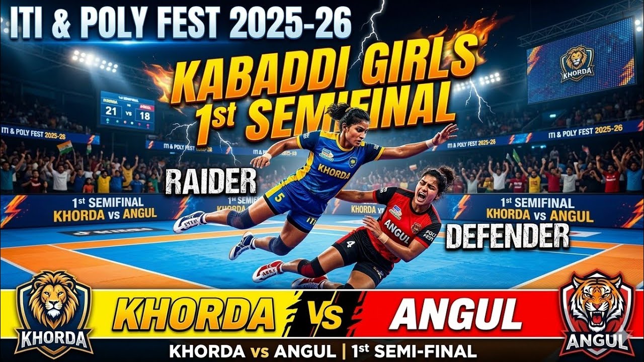 🔴KHORDA🆚ANGUL|1ST SEMIFINAL GIRLS|ITI &POLY FEST 2025-26 #khelkabaddiodisha 