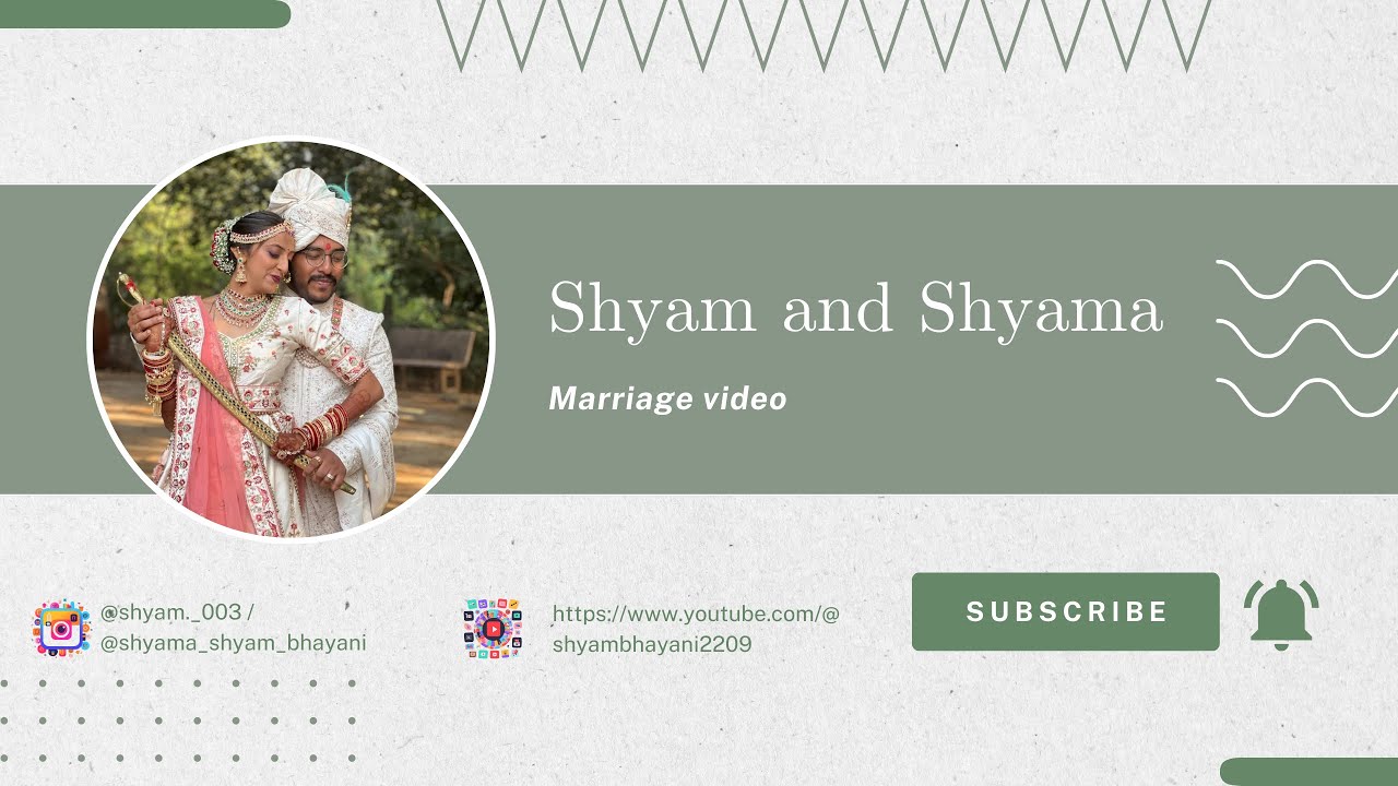 Wedding day of Shyama and shyam
