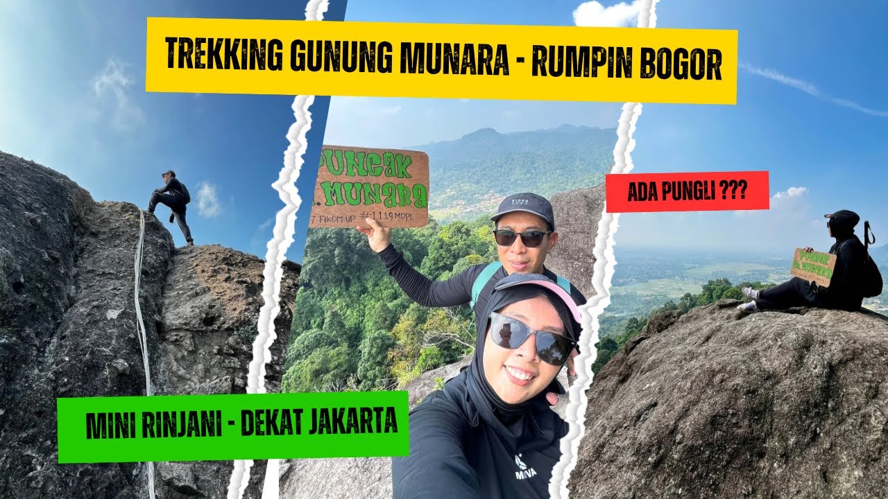 TREKKING GUNUNG MUNARA - RUMPIN BOGOR : MINIATUR RINJANI DEKAT JAKARTA ⁉️ | BENERAN ADA PUNGLI ❓❓❓