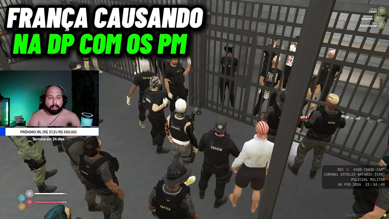 CORONEL FOI PRESO JUNTO COM A FRANÇA DEPOIS QUE GALEGUIN E O PESSOAL TAVA CAUSANDO NA DP