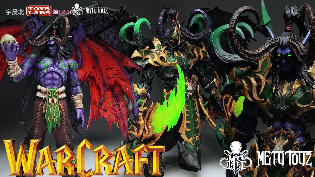 恶魔猎手帝王铠甲版 METYTOYZ-World of Warcraft Illidan Stormrage WF2025 Exclusive Armor Demon Hunter Emperor