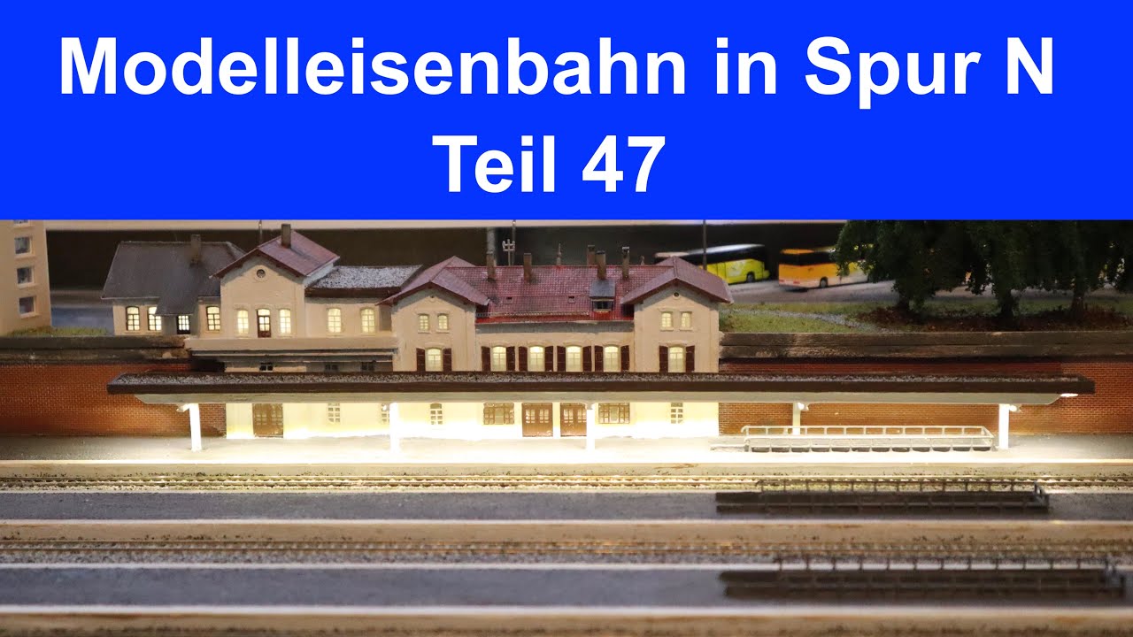 Modelleisenbahn in Spur N Bahnsteige, Unterführungen und Bahnsteigdächer als Eigenbau!