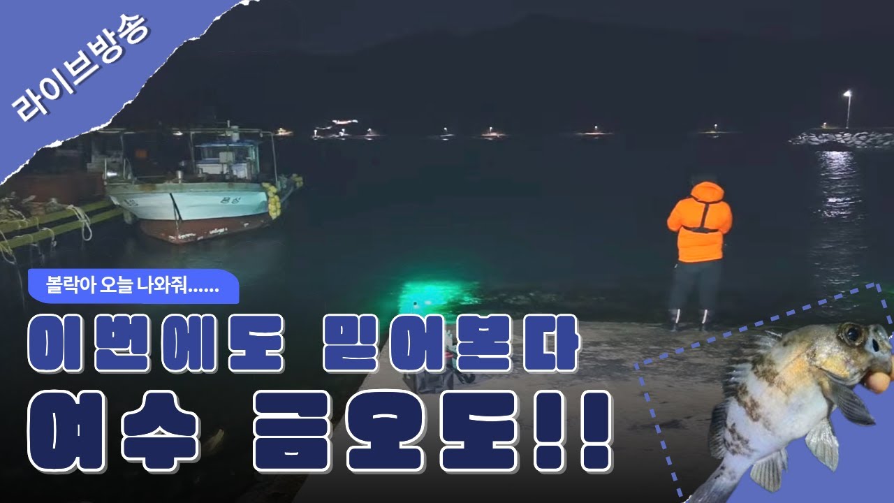 쭌이와바다 61화 여수 금오도 볼락낚시 조황 터질까? #여수금오도 #볼락낚시 #낚시라이브 #섬낚시 #실시간낚시