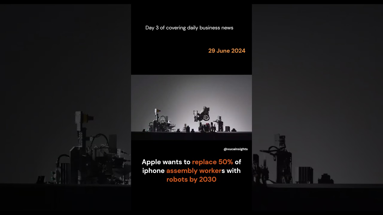 Apple&rsquo;s Ambitious Plan: Replacing 50% of iPhone Assembly Workers with Robots by 2030#replace #apple