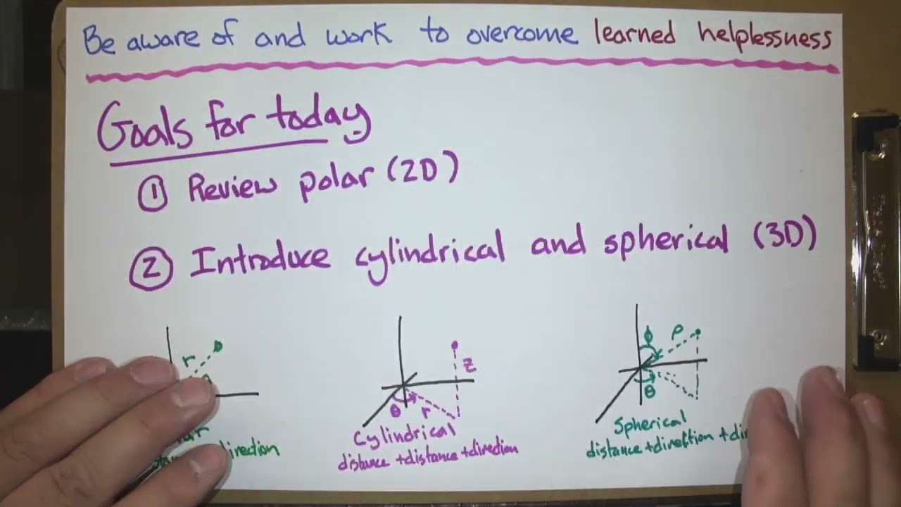 Polar, Cylindrical, and Spherical coordinates (Calc 3; Lecture 1-2; Fall 25)