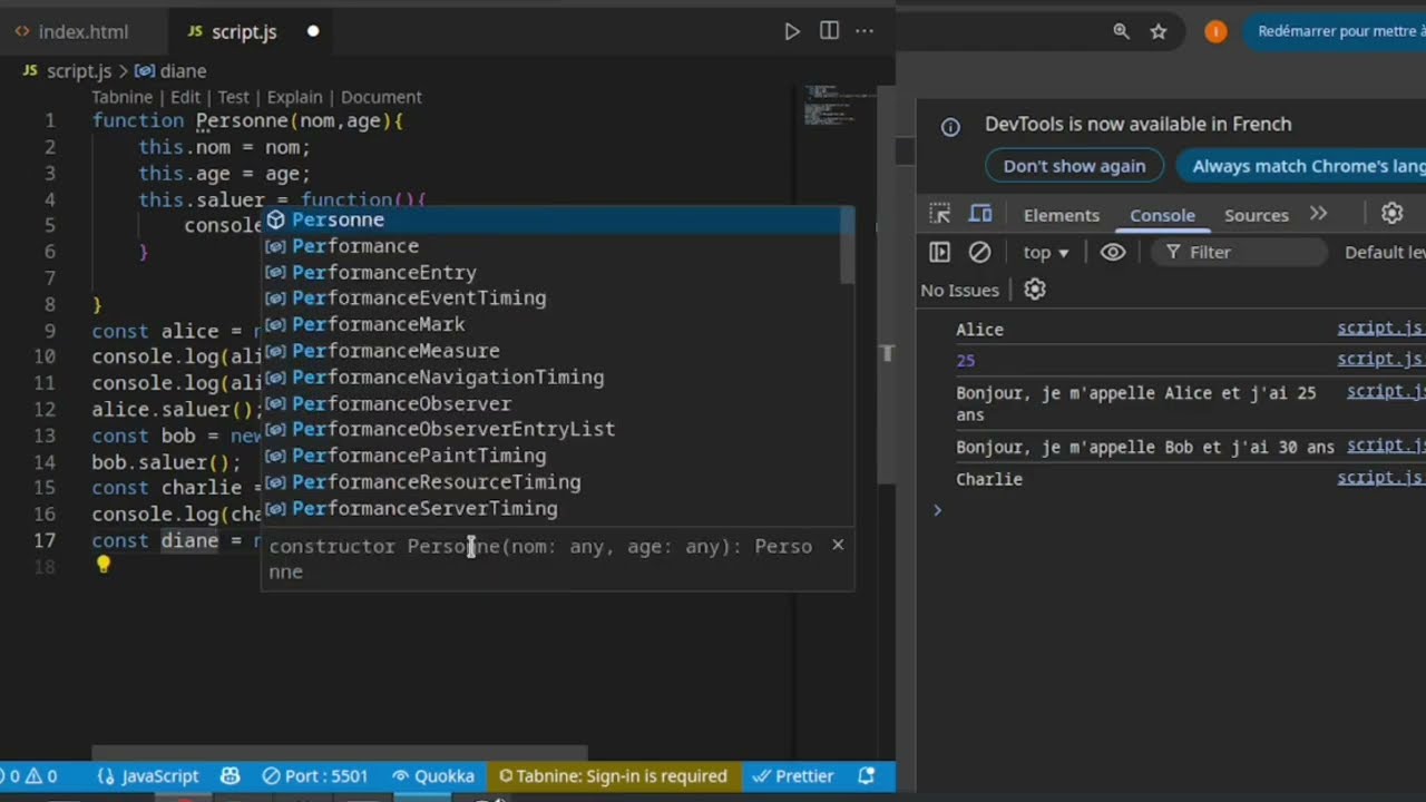 👉 JavaScript : Tout savoir sur les Fonctions Constructrices avec Exemples Pratiques Part3