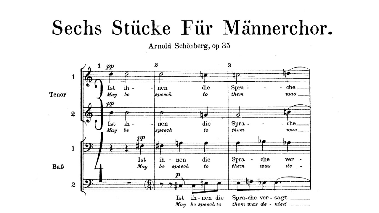 Schoenberg: Six Pieces for Male Chorus, Op. 35 (Boulez)