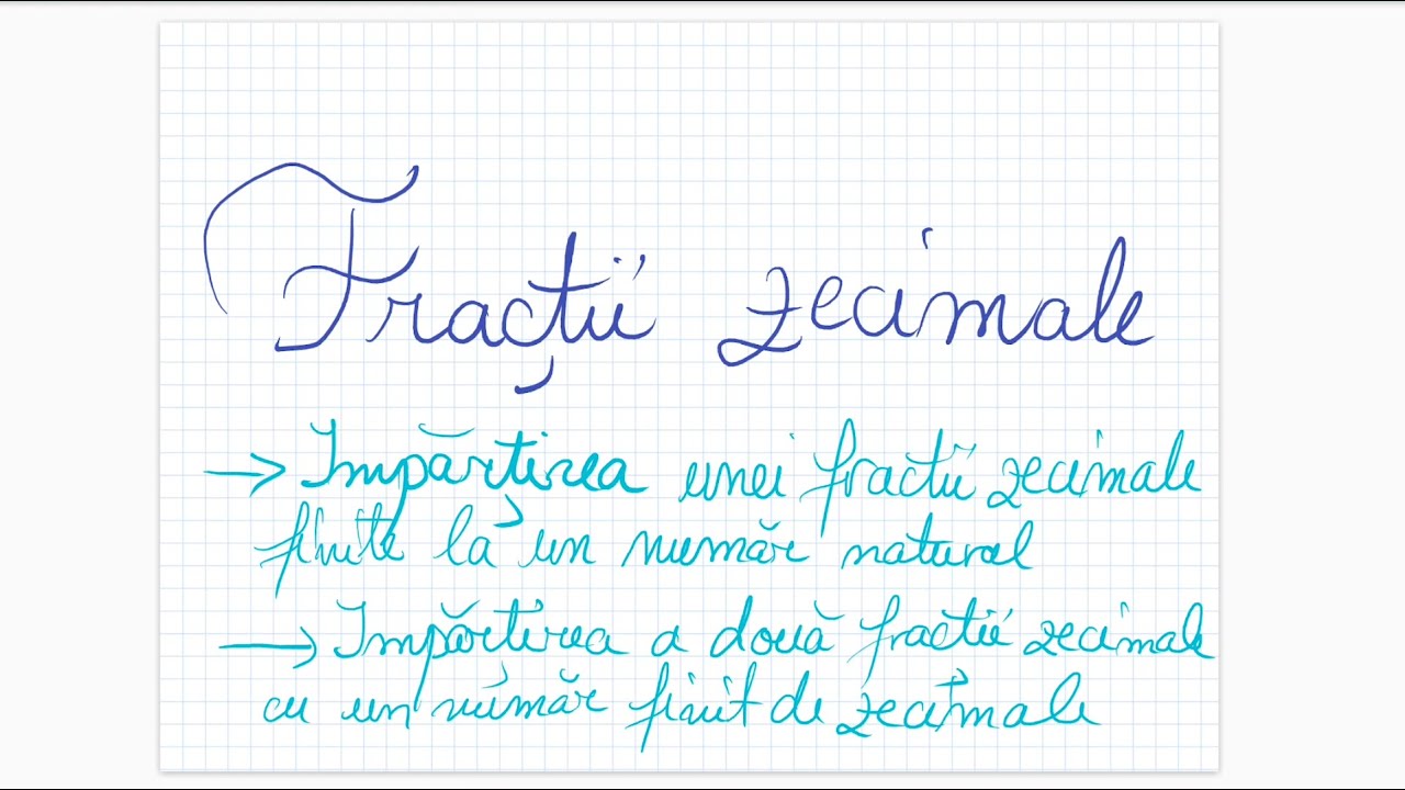 Fractii zecimale (5) - Impartirea fractiilor zecimale