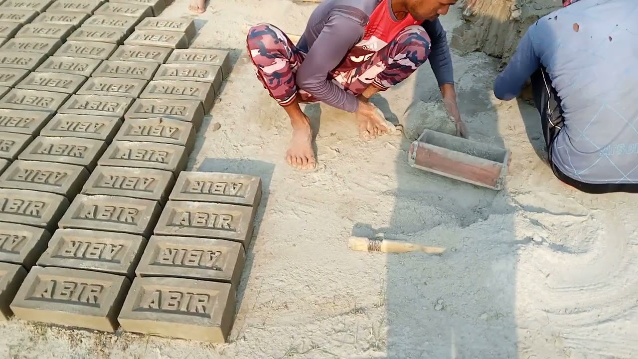 Manual Making Clay Bricks || local village area made by brick.
