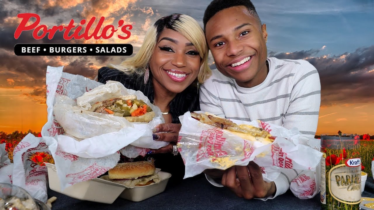 Portillo's with It's Darius, Combo Italitan Beef and Sausage, Fish Sandwich and Salad