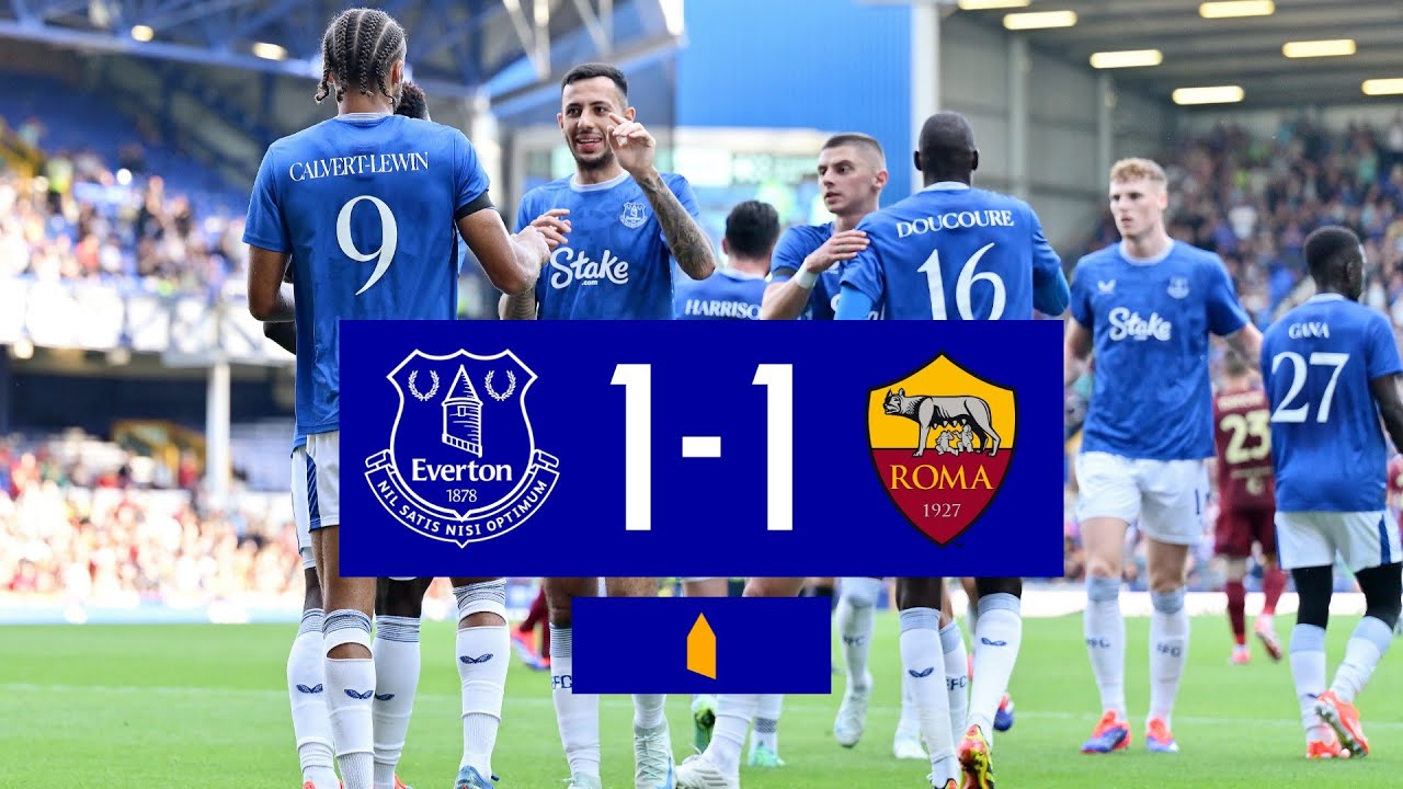 EVERTON 1-1 AS ROMA | Pre-season highlights