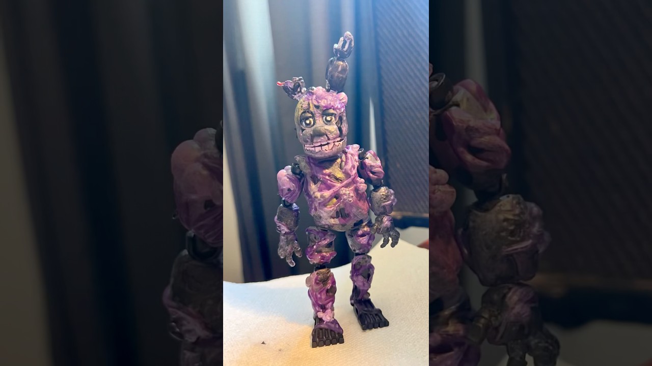 Repainting The Toxic Springtrap Figure! #actionfigure #fnaf #funko #custom