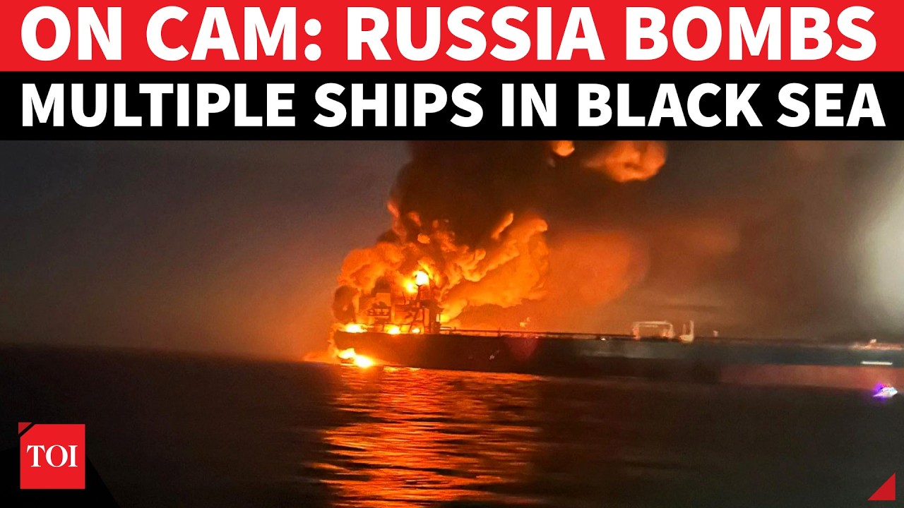 Russia BOMBS 'NATO SHIP', Attacks 2 Cargo Vessels In Black Sea As Crew Scrambles For Safety | WATCH
