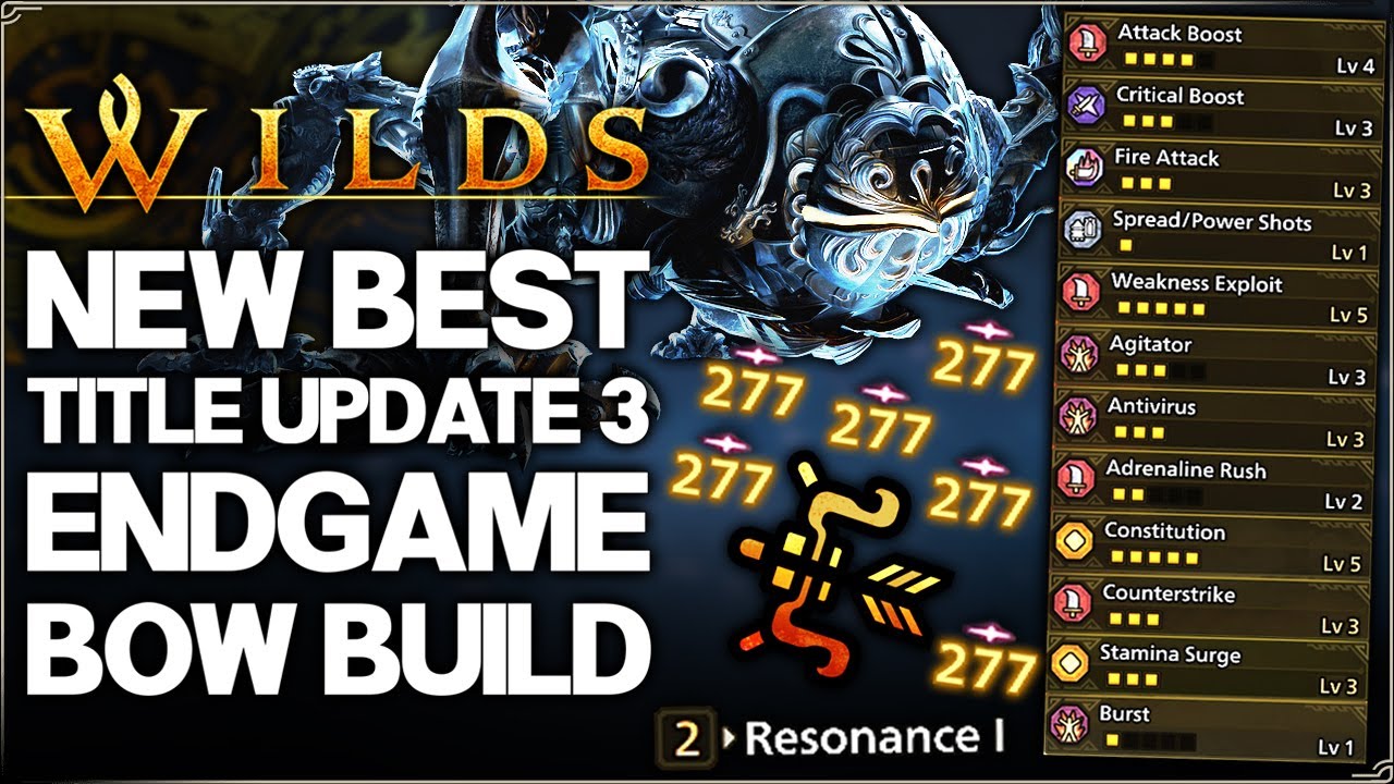 Monster Hunter Wilds - New Best OP Bow Build - Highest Damage Title Update 3 - Omega Set Guide!