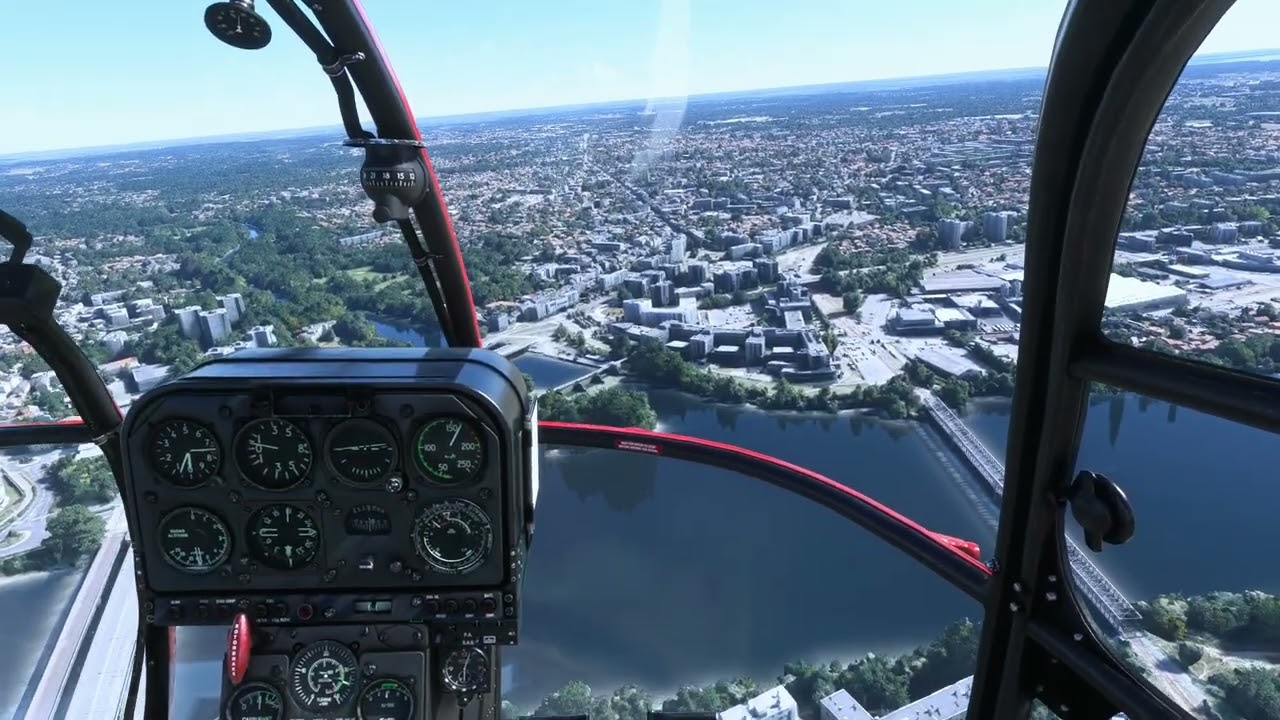 MSFS first tour with theTaog Alouette III at Nantes