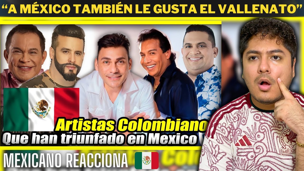 Mexicano Reacciona | Artistas del Vallenato que han Triunfado en México 😨😱😳🇨🇴 - Hiram Santos